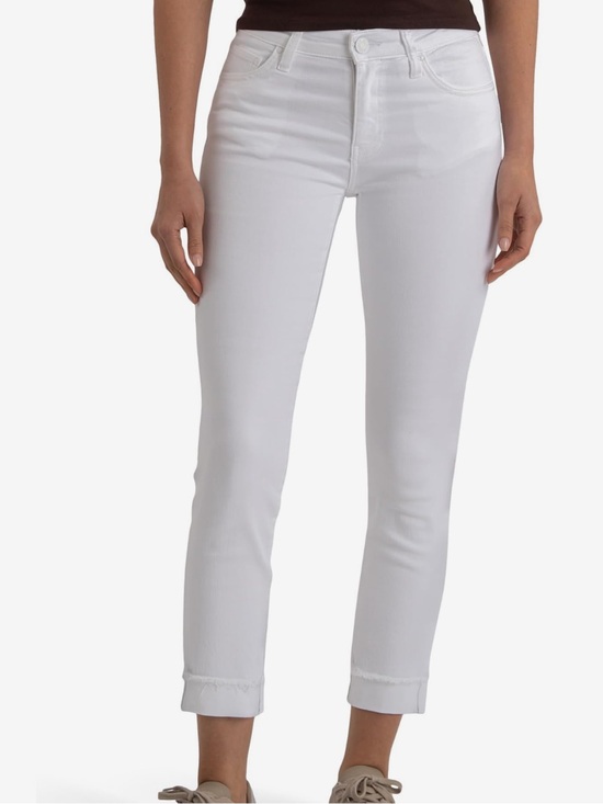 Kut from the Kloth Denim - Kut from the Kloth - Women's Amy Cropped Straight Leg jean. Size 16. White